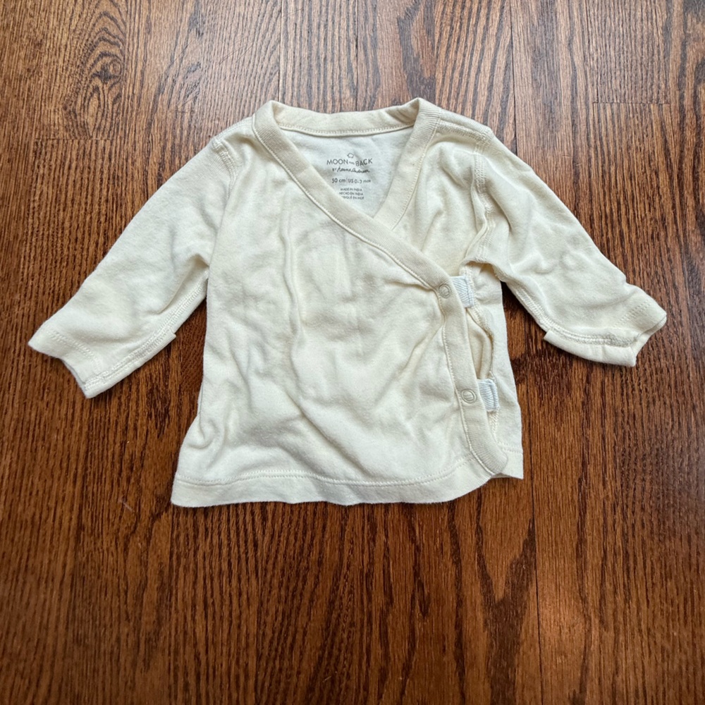 Hanna Andersson Moon and Back Kimono Wrap Top 0-3 Months